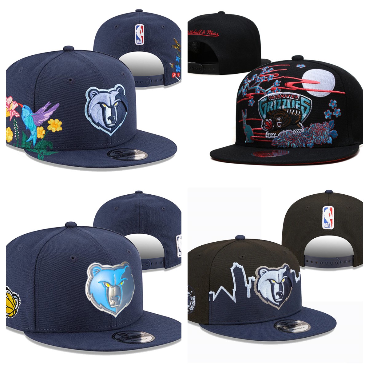 

Memphis''Grizzlies''Ball Caps 2023-24 unisex fashion cotton baseball cap snapback hat men women sun hat embroidery spring summer cap wholesale, Gold