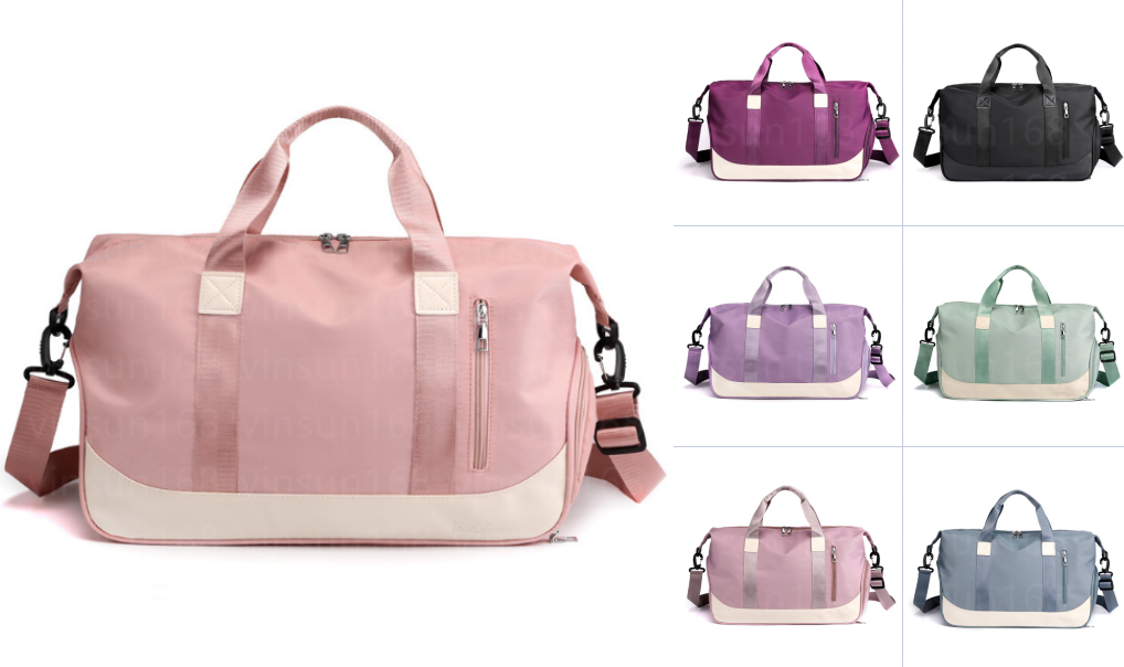 

LU big Unisex Yoga Handbags Travel Beach Duffel lu-lu Shoulder Bags Waterproof Fitness Exercise Cross Body Bags with brand logo, Light green