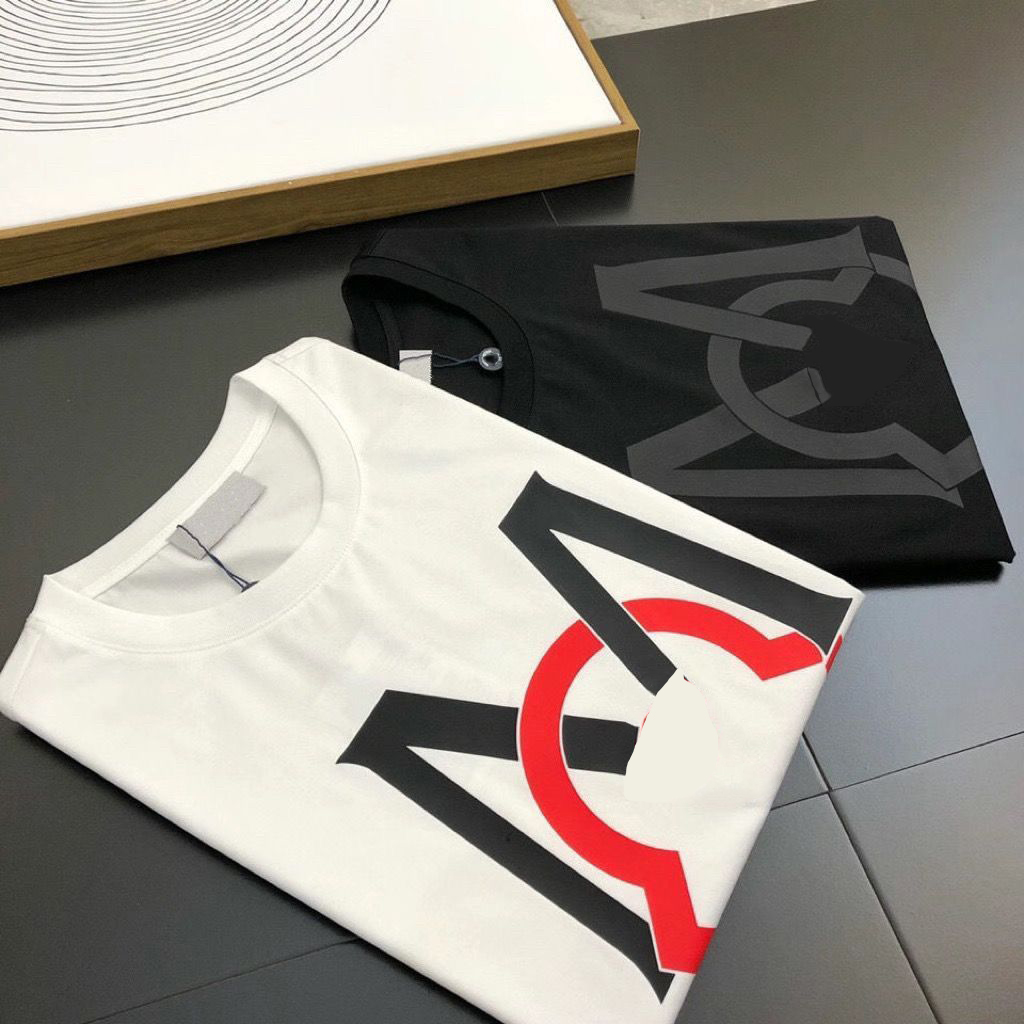 

2023 Summer New Fashion Brand Short Sleeve Simple Letter Printing Couples Round Neck Short Sleeve Casual Pure Cotton T-shirt, White