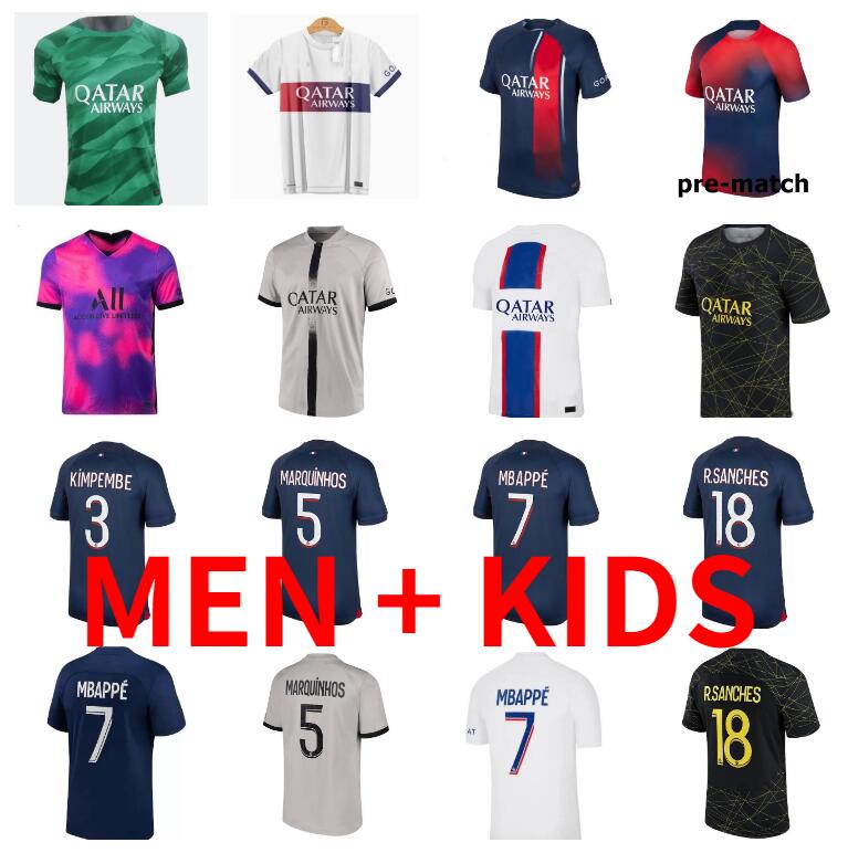 

PLAYER 30 10 MBAPPE 7 soccer jerseys HAKIMI SERGIO RAMOS SANCHES psGS 22 23 24 Maillots football shirt 2023 2024 KIMPEMBE MARQUINHOS men kids kit sets uniform enfants