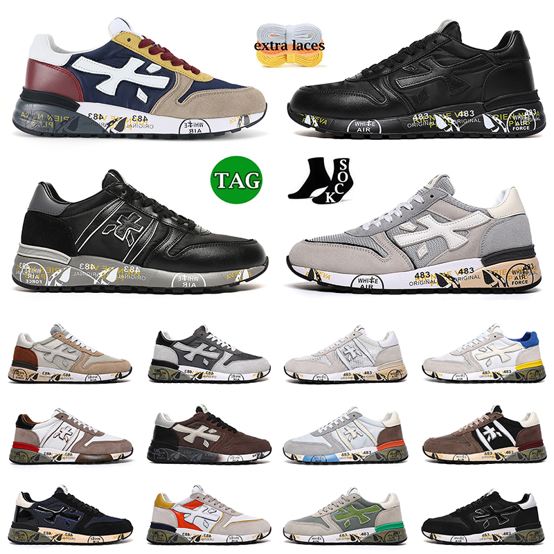 

Premiata Athletic Casual Sneakers Shoes for Mens Womens Retros Sea Salt Black White Grey Brown Italy Mick Sheepskin Xiaomi Designer Jogging OG Sneakers 36-45, B30 39-45