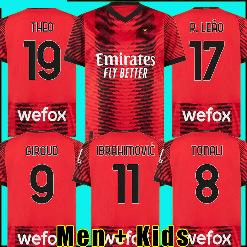 

Giroud 23 24 Koche Soccer Jerseys Ibrahimovic Ac S 2023 2024 R. Leao Tonali Theo Dest Football Shirt 2023 2024 Special Fourth 4th kids kit, Beige