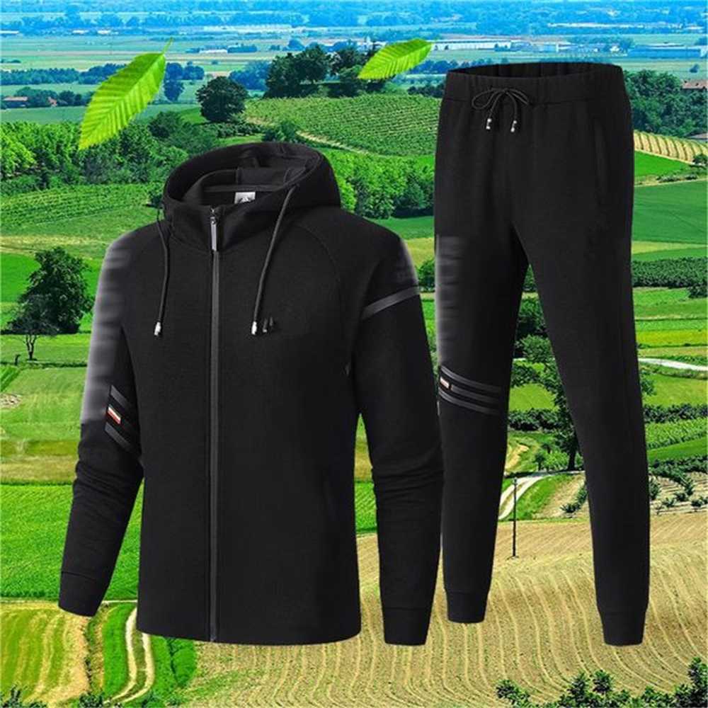 

Fashion Casual Hip Hop Sportswear Tracksuit Set Luxury Designer Cotton Joggers Mens Sweatshirt Autumn Winter Sports Suit Men Sweat Suits EXBC, Black suit