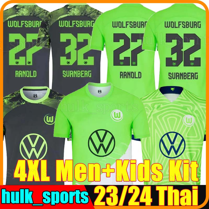 

4XL 23/24 VfL Wolfsburg Soccer jerseys WEGHORST STEFFEN BREKALO 2023 2024 Football Shirt ARNOLD XAVER MBABU GUILAVOGUI MEHMEDI ROUSSILLON men kids kit uniform, 22-23 away
