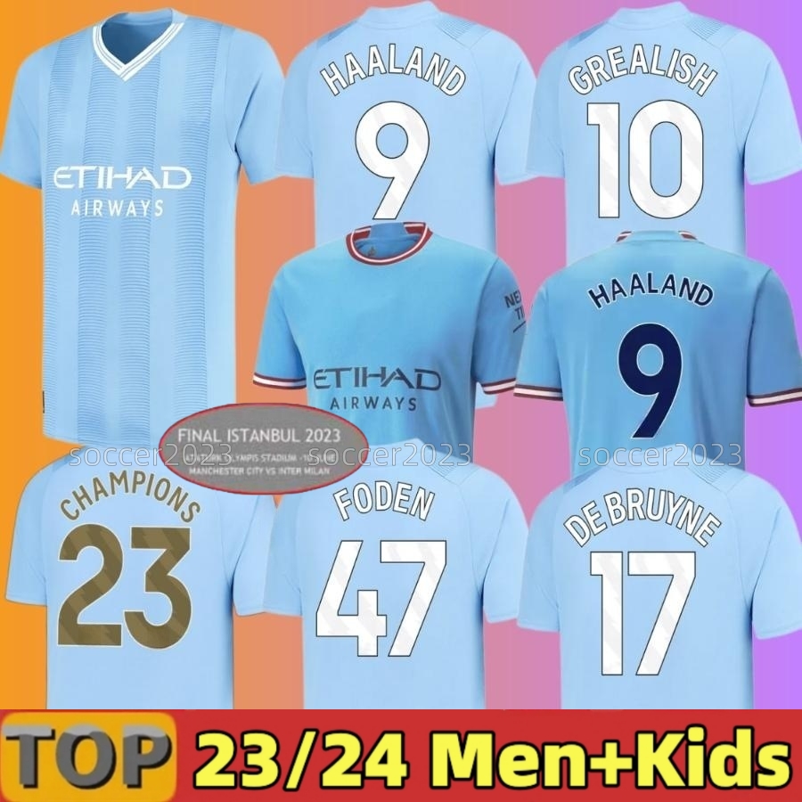 

4XL 23 24 Erling Haaland MANS CITIES SOCCER JERSEYS PHILLIPS Agueroooo anniversary GREALISH DE BRUYNE FODEN 2023 2024 MANCHESTERS tops shirts kids kit, 23 24 home kids