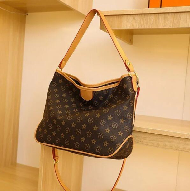 

High Quality Luxury Designer bag womens Soft Leather Handbag Shoulder Bag Ladies Messenger Bag Classic Wallets Clutch tote bag Grace totes shopping Crossbody Bags, Brown flower