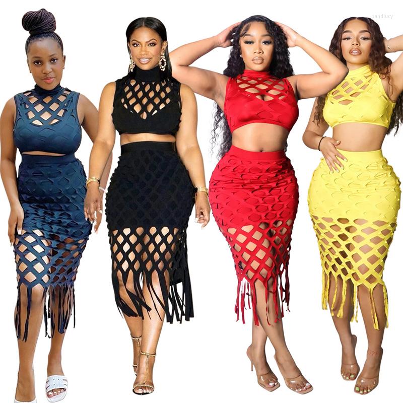 

Women' Swimwear Beach Dress Summer Women 2023 Cover Up For Sleeveless Top Take Word Slim One Hollow Out Two Piece Solid Spandex Robe Swim, Red