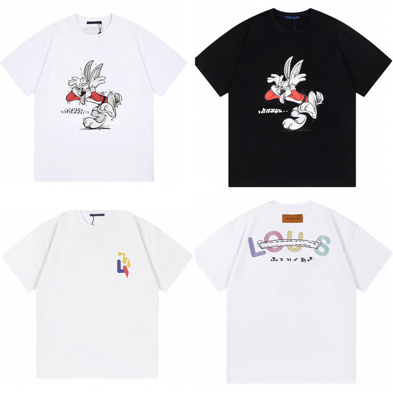 

2023SS Luxury Brand High Quality Rabbit Year Limited Fashion Personality Short Sleeve Mens and Womens Designer Casual Versatile Tee Man