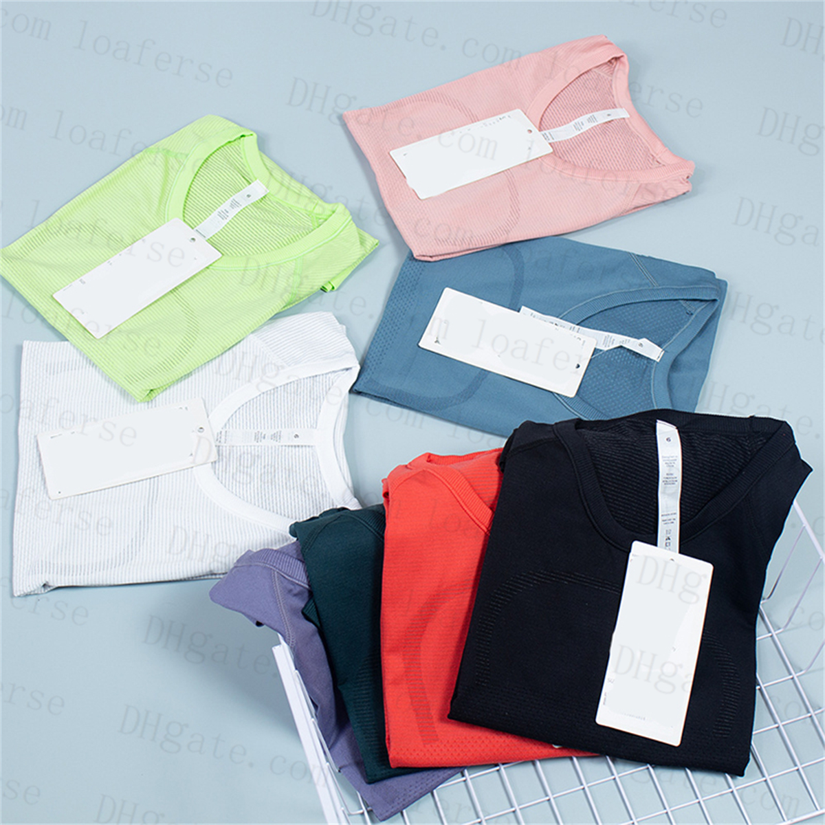 

Lu-088 Women Yoga T-Shirts Women's T-Shirt High-Elastic Breathable Running Top Quick Drying Seamless Short Sleeve Sport-Cycling Gym Wear lu, Yoga shirt 4