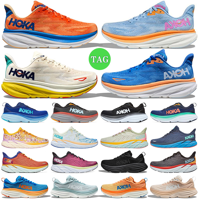 

hoka clifton 8 9 designer shoes hokas one one bondi 8 Triple Black White Passion Fruit mens trainers womens outdoor sports trainers casual walking jogging, #21