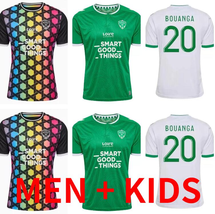 

Maillot ASSE 2023 2024 AS Saints Etienne Soccer Jerseys 23 24 HAMOUMA AOUCHICHE BOUANGA LE COQ PERRIN Adult Kids Kit Football shirts equipment
