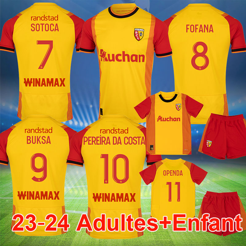 

23 24 maillot RC Lens soccer jerseys Saint Barbe special kits 2023 2024 GANAGO OPENDA SOTOCA FORTES DA COSTA FOFANA Football Shirts BUKSA 2023 kids Equipments, Home league