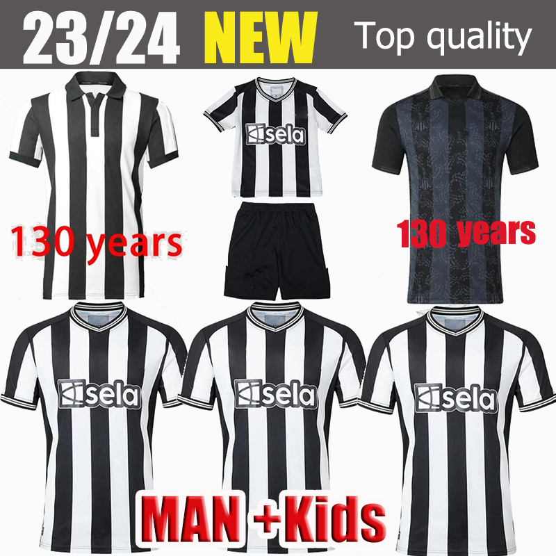 

23 24 home Soccer Jerseys 130th years BRUNO G. JOELINTON ISAK 2023 2024 NUFC United home away MAXIMIN WILSON ALMIRON Football Shirt Mens Kids kit