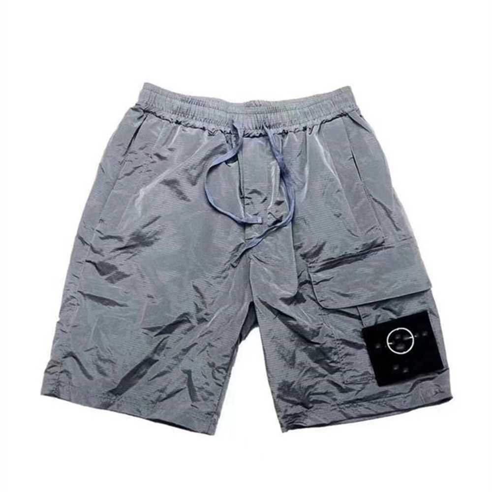 

st0ne is1amd Men's Shorts Methods Waterproof reflective esigner Summer Fashion Street Wear Quick Drying Swimsuit Printed board Beach CD96, Silver