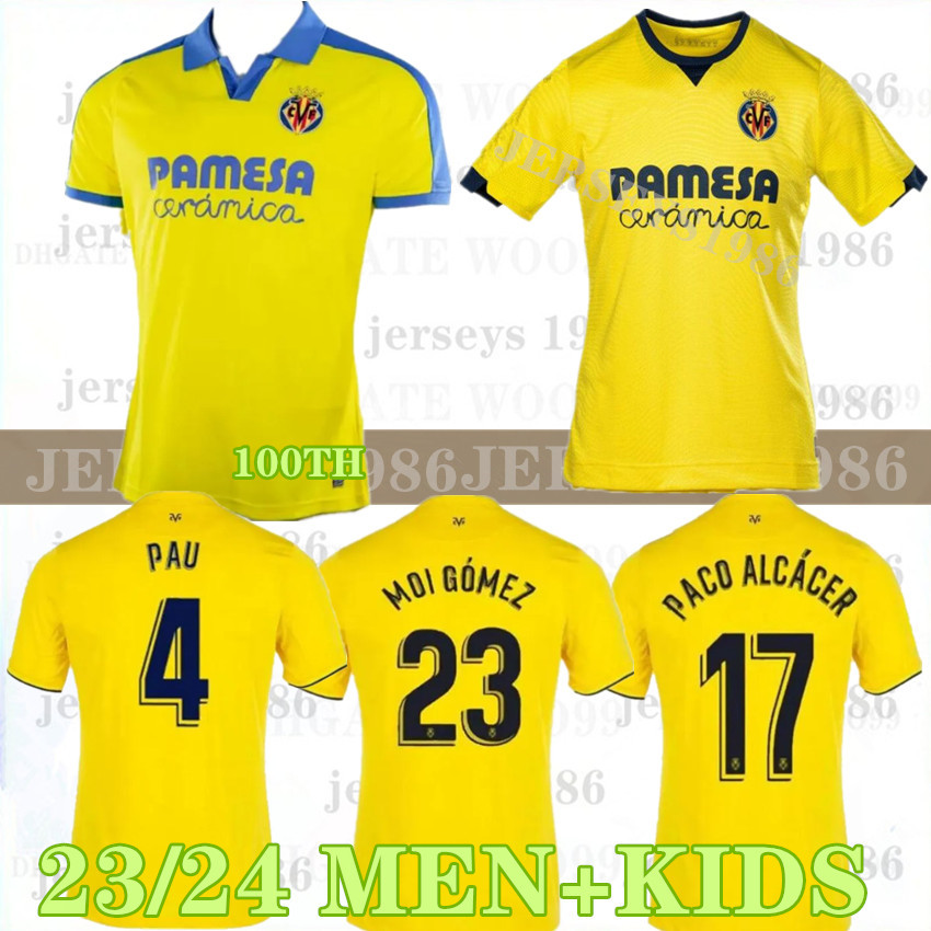 

23 24 Villarreal CF soccer jerseys 2023 PAU GERARD PACO ALCACER CHUKWUEZE CAMISETA DIA A.PEDRAZA YEREMI FOYTH PAREJO Men kids kit Football Shirts, 100th