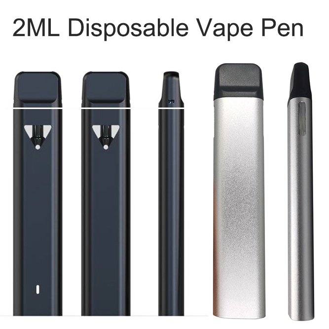 

2ml Disposable Vape Pen Pods Cartridges Larger Puffs Thick Oil Vaporizer Bar Snap In Tips Flat Pens Bottom USB Rechargeable 350mah Battery OEM Logo Pens Packaging H02