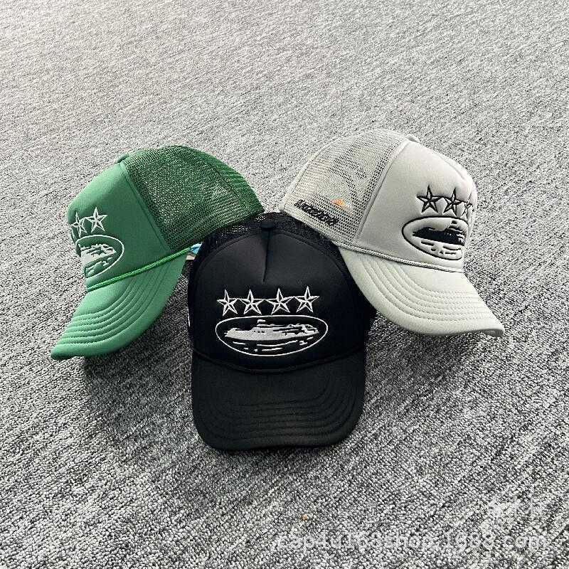 

Ball Caps European and American Personality Cruise Corteiz Crtz Trucker Hat Embroidery Truck SummerLMOF, Grey