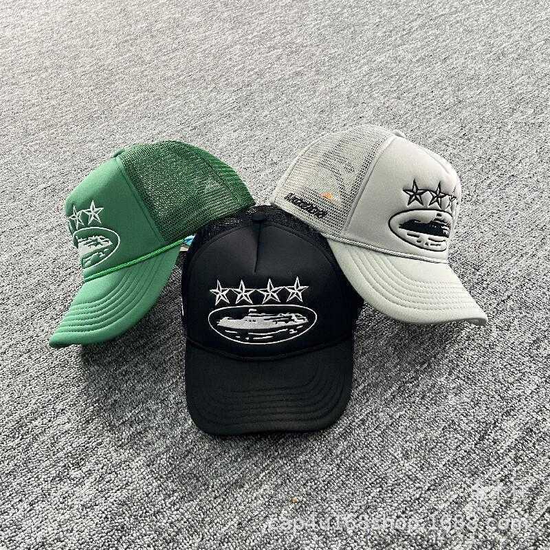 

European and American Personality Cruise Ball Caps Corteiz Crtz Trucker Hat Embroidery Truck Summer, Grey