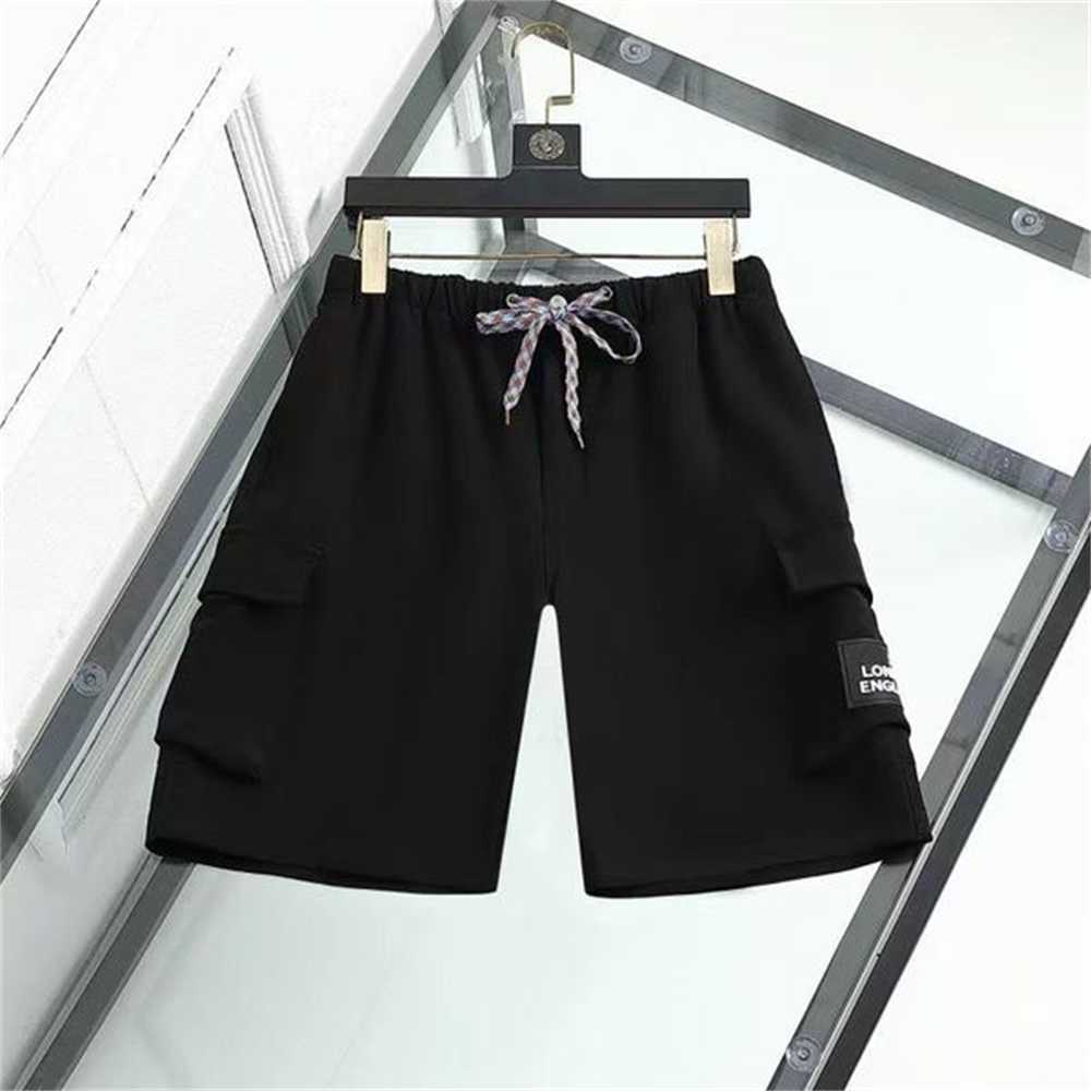 

Designer mens shorts pant refreshing summer letter printed pocket drawstring casual men sports outdoor fitness running loose versatile beach pants 4R30, Black
