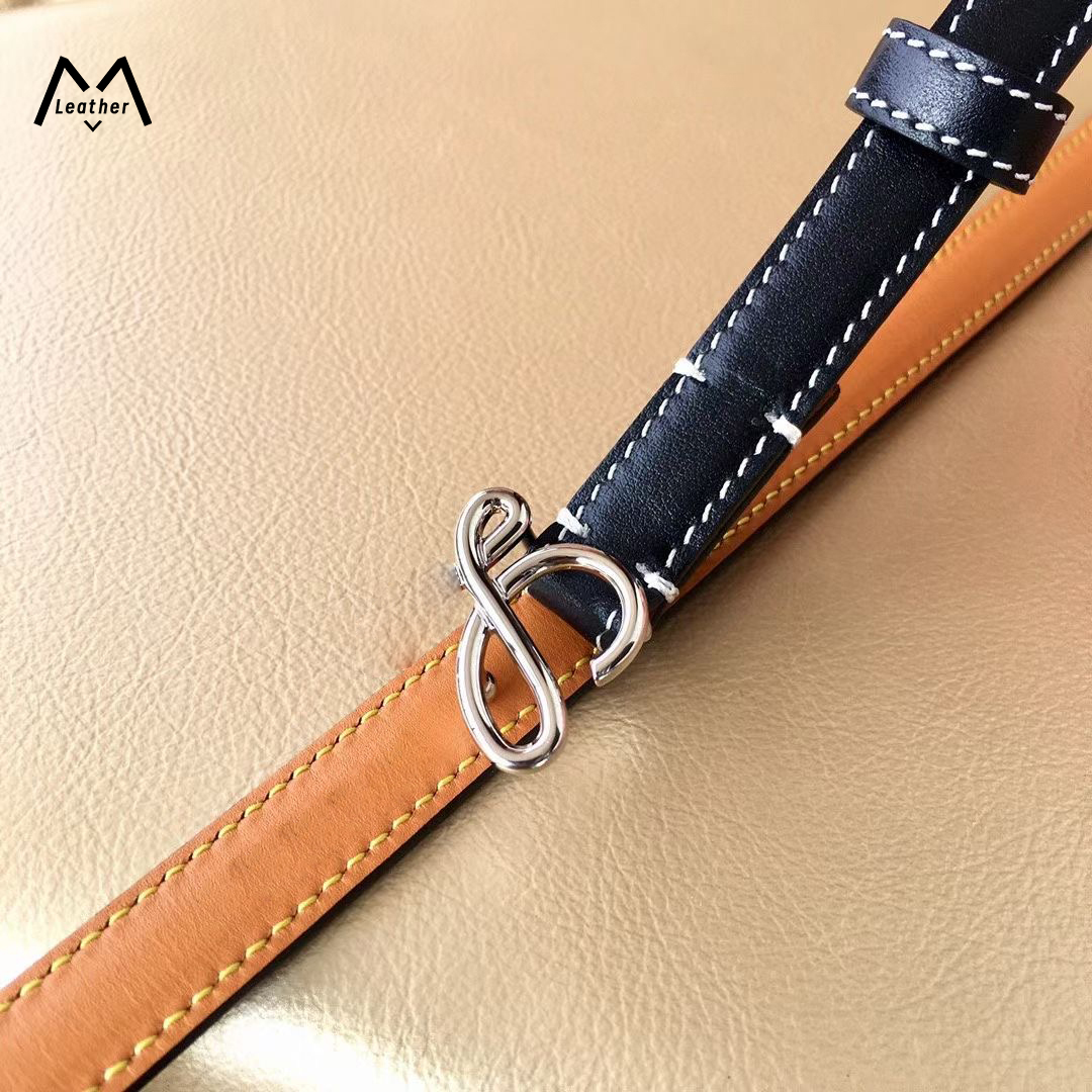 

Designer woman belt designer fashion black genuine leather belt width 1.5cm Length 90cm-110cm gold Silver smooth buckle match femme variety skirts, 2# silver buckle black belt