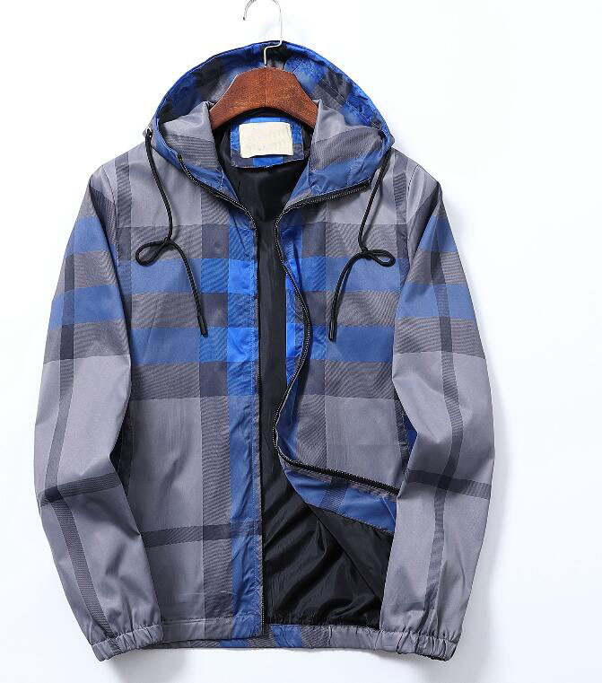 Fashion Brand designer Mens hooded Jacket V Letter Outwear Windbreaker Zipper Cardigan clothes Coat Outside Sport hoodies Size S-3XL Men's C