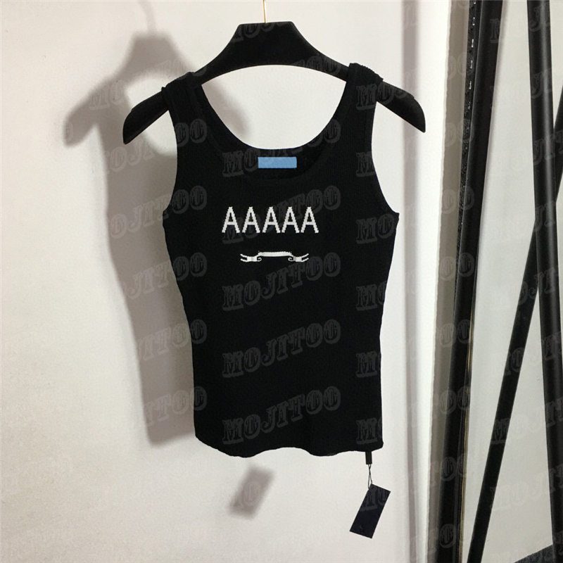 

Cropped Tank Top Women Knits T Shirts Tee Designer Letter Sport Tops Ladies Sexy Vest Yoga Tees, Black