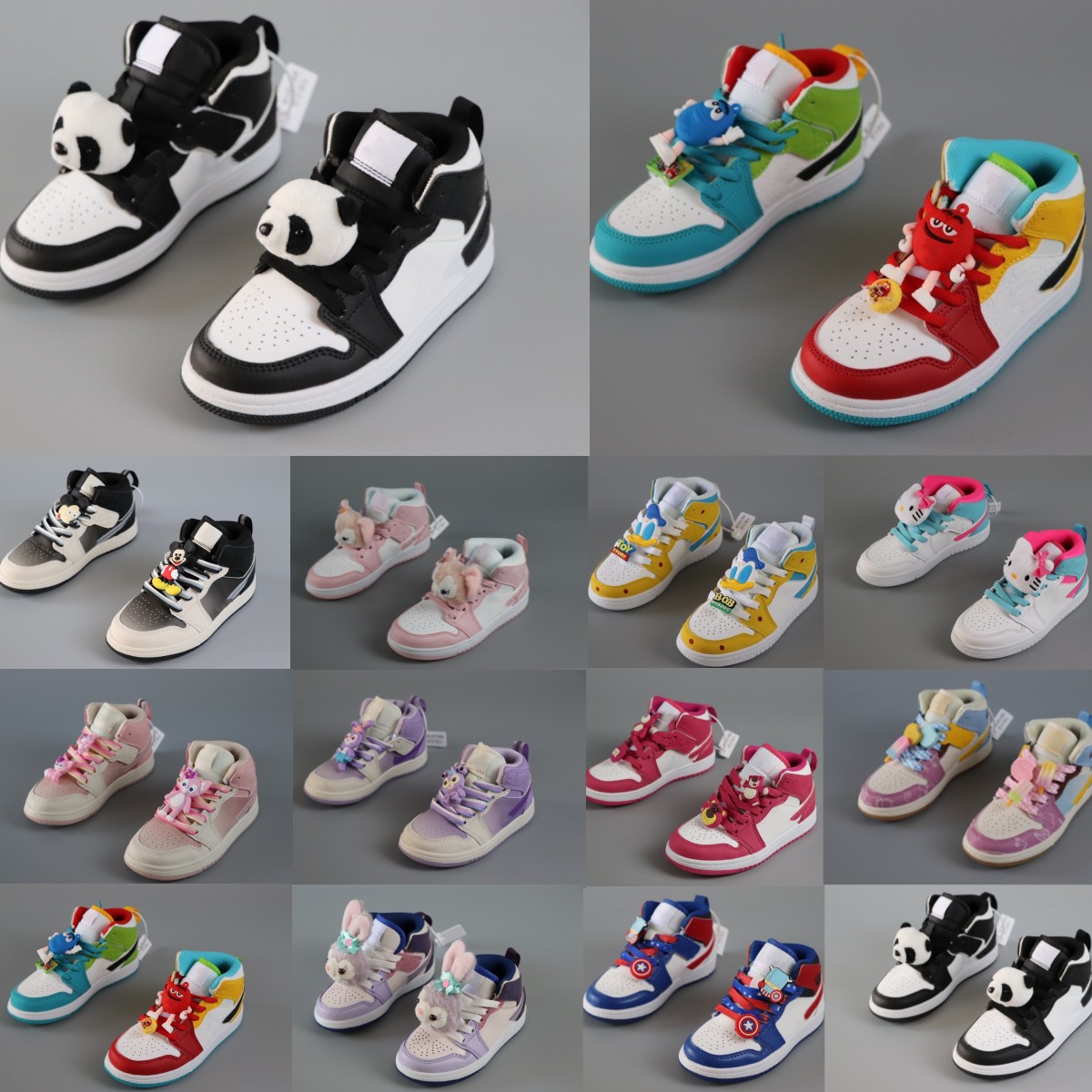

Kids Shoes 1s Basketball 1 Toddlers Sneakers Cartoon Doll Boys Children Outdoor Tennis Trainers Youth Running Sport Kid Shoe Black White Pink Sneaker Size eur 24-35, No box