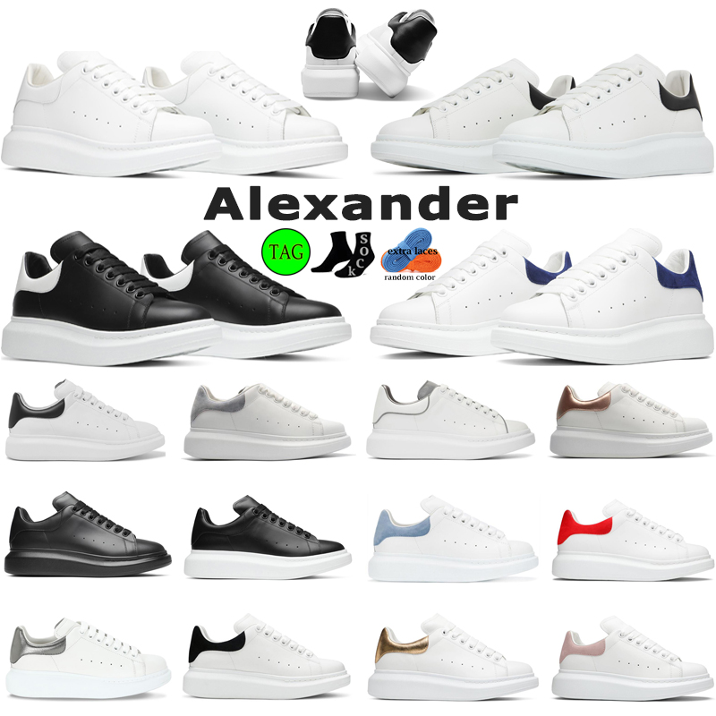 

size 36-45 Luxurys Designers shoes Casual mc queens alexander mens women white leather platforms black suede blue outdoor oversized sneakers fashion outdoor