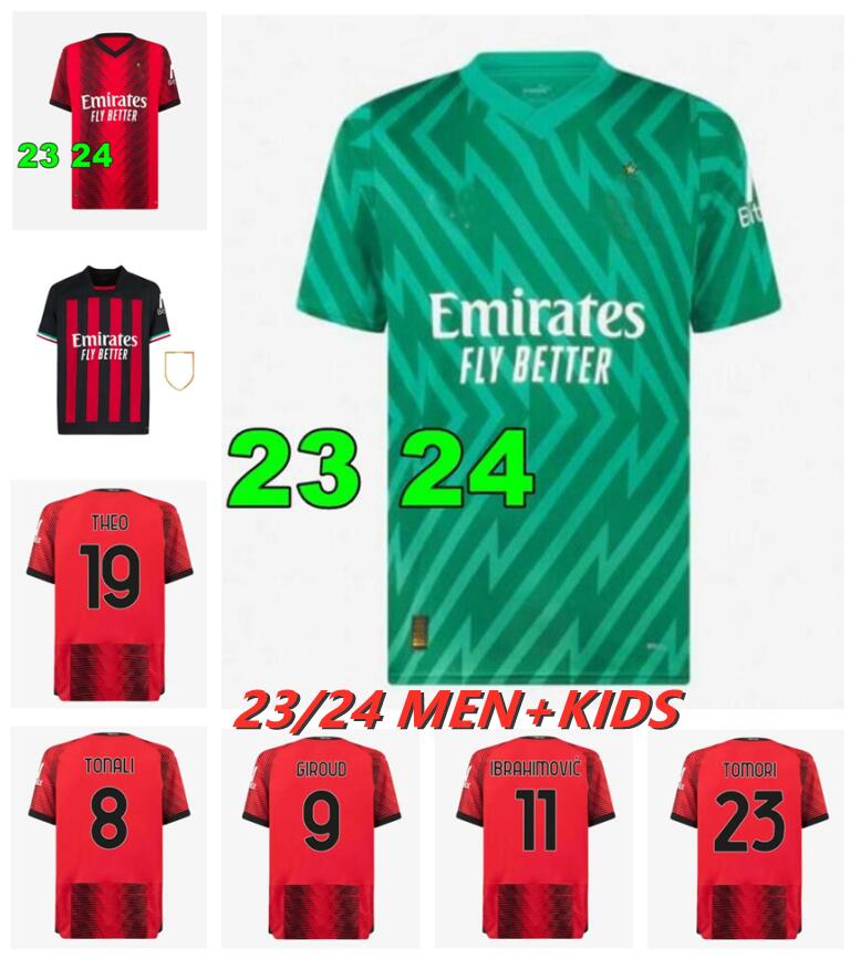 

IBRAHIMOVIC 23 24 Ac milans soccer jerseys 4th GIROUD R. LEAO BENNACER KESSIE ROMAGNOLI CALHANOGLU TONALI REBIC 2023 2024 football shirt maillot men kids kit 888