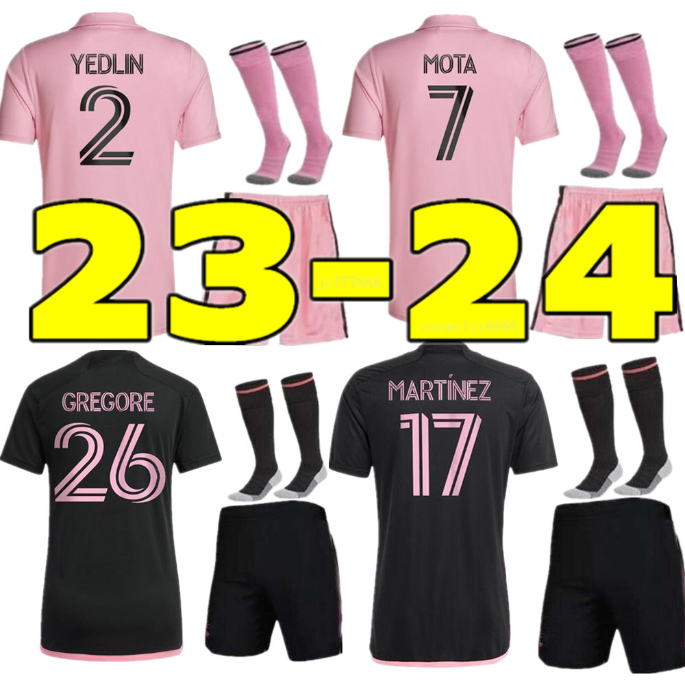 

2023 2024 Inter Miami Soccer Jerseys CF MESSIS Matuidi HIGUAIN CAMPANA YEDLIN BECKHAM 23 24 football men kids Fans version MLSs shirt kits child adult uniform, Black
