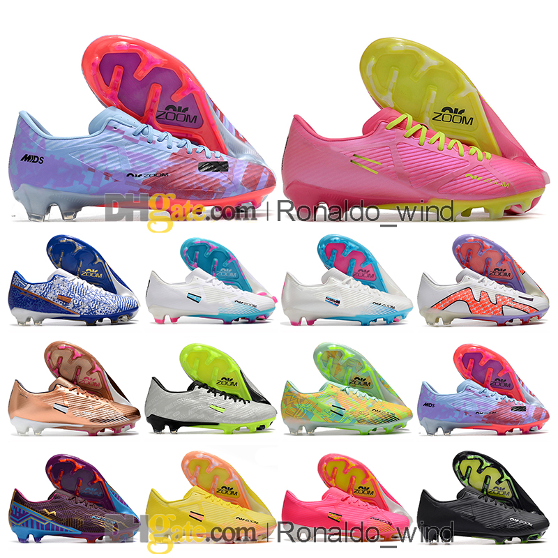 

Gift Bag Mens Low Ankle Football Boots Ronaldo CR7 Mercurial Vapores XV Academy FG Cleats Neymar ACC Mbappe Superfly 15 Soccer Shoes Outdoor Trainers Botas De Futbol, Color 4