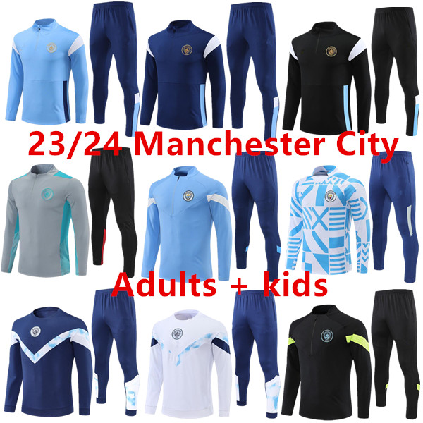 

HAALAND soccer jersey 22/ 23 tracksuit DE BRUYNE MANS CITIES GREALISH STERLING FERRAN MAHREZ MANCHESTERS FODEN 22- 2023 training suit uniforms men kids kit sets, Black