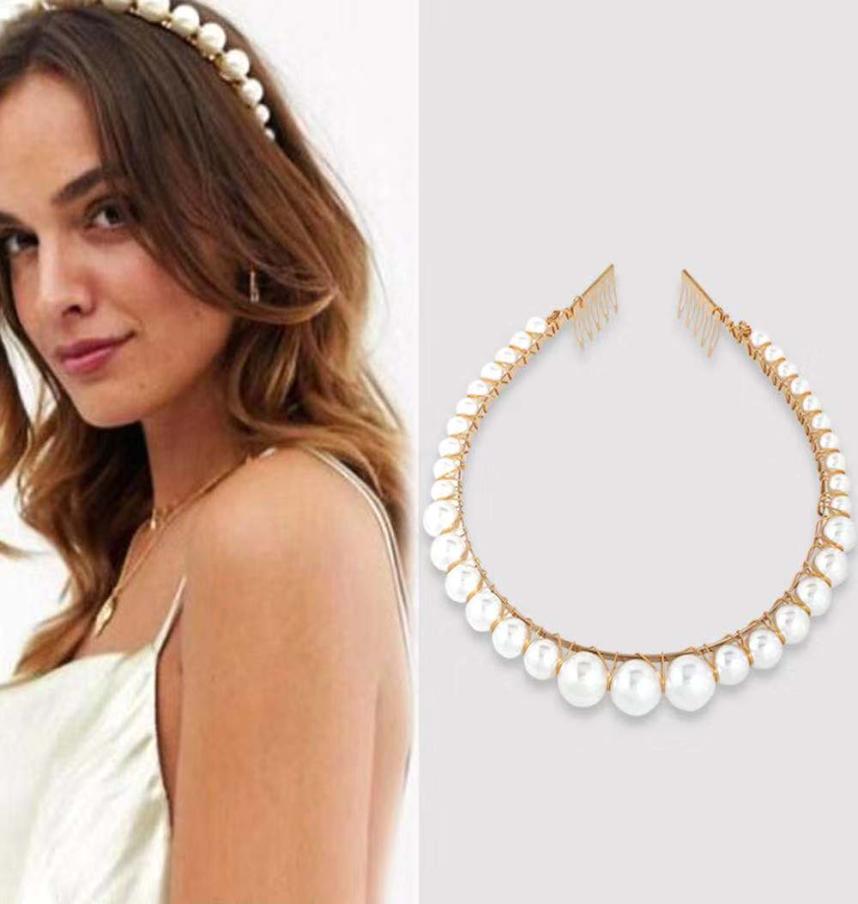 

Hair Hoop Headband European and American Style Temperament Classic All take The Trend of Personality Pearl Whole8382875
