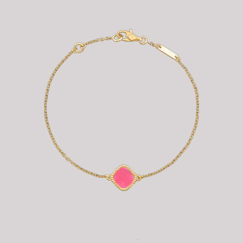 

18 style Fashion Classic 4/Four Leaf Clover Charm Bracelets Bangle Chain 18K Gold Agate Shell Mother-of-Pearl for Wedding Single flower clover bracelet