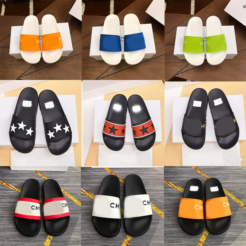 

Unisex Designer Embossed Slippers Fashion Mens Couple Rubber Summer Sandals Daily Shoes Multi Color Womens Lady Beach Outside Soft High Quality Flat Slide Slipper, Color 20