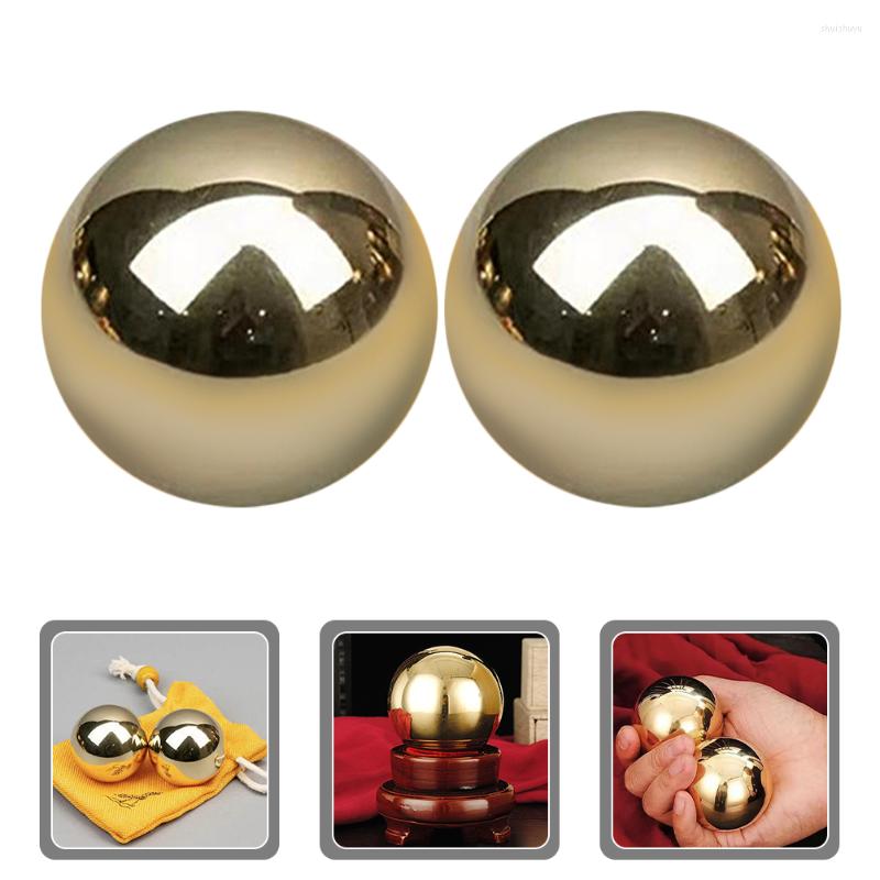 

Storage Bags Brass Exercise Ball Hand Training Balls Metal Small Rolling Outdoor Massagers