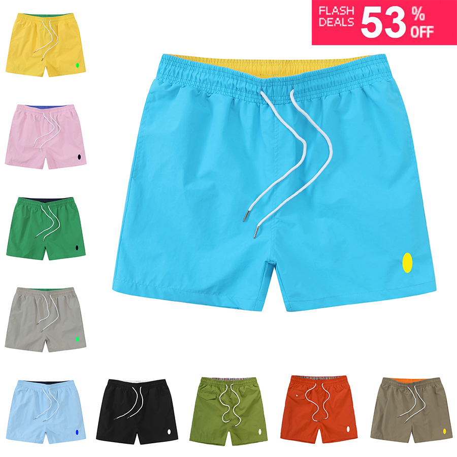 

Mens Shorts Designer Summer Swim Paul Three-Point Shorts Ralphs War horse embroidery Breathable Beach Laurens Short Polo Quick Dry Surf Pants Size M/L/XL/2XL, 14