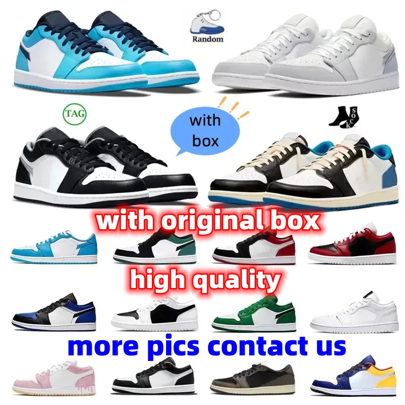 

Jumpman 1 Low Basketball Shoes Jorden 1s Mens Fragment Panda Shadow Wolf Grey Silver Paris Bred Toe Spruce Aura Laser Men Jorden Trainers Sports Sneakers With Boxes, #7
