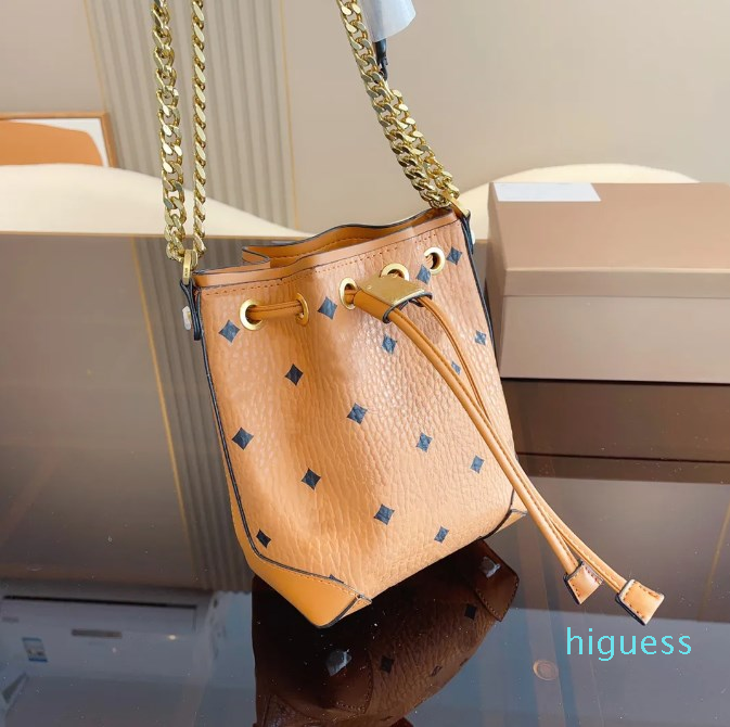 

2023 new fashion Designer bags the tote bag wallet purse Leather Fashion Casual Style Unisex Suede Street Style Gold Drawstring Cross body bucket, Color1