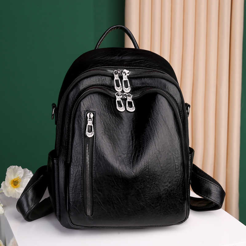 

Backpack For Teenage Girls Female School Bag Hot Sale Backpacks 2021 New Fashion Woman Backpack High Quality Youth PU Leather Backpacks J230517, Red