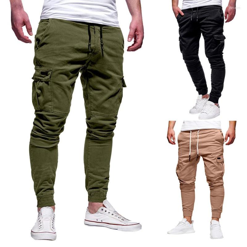 

Men's Pants Running Jogging Men Hip Hop Joggers Streetwear Fashion Casual Trousers Sport Training Bottoms Sweatpants Fitness, Army green