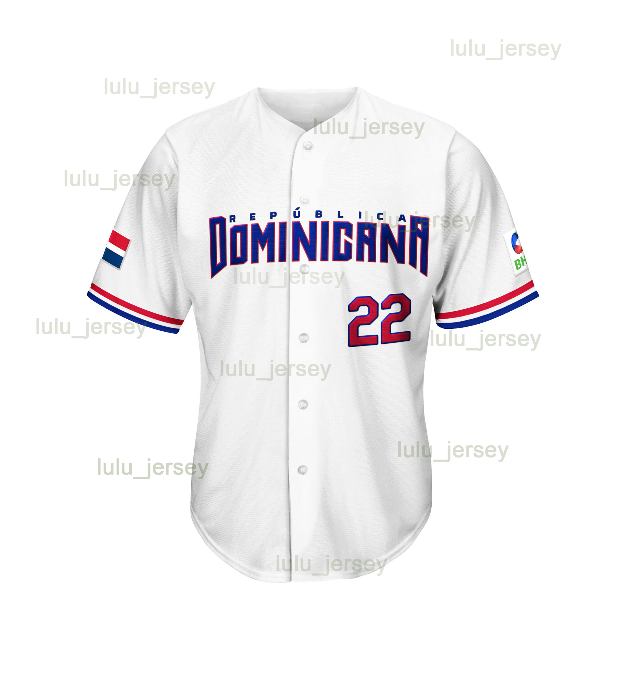 

Custom Baseball Jersey 2023 World Dominicana Shirts Printed Personalized Name Number Uniforms for Men Women Youth, Color 2