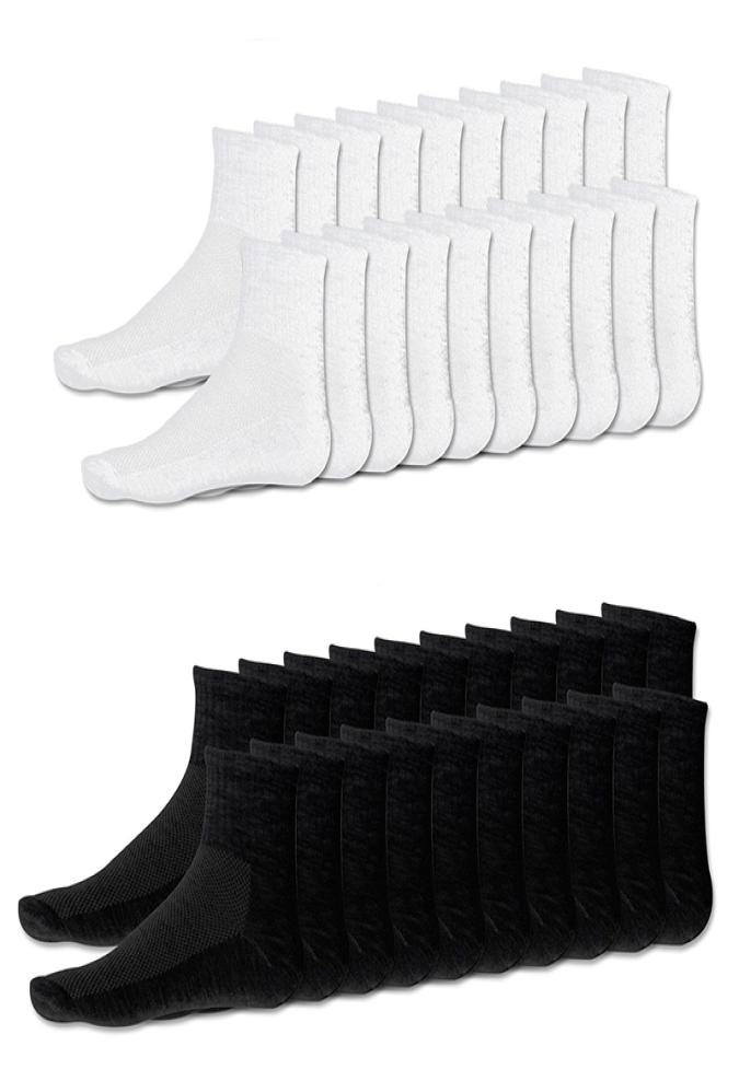 

Sports Socks 20 X Pairs Mens Cotton Rich Sport Work Size 610 White Black5780666, Red