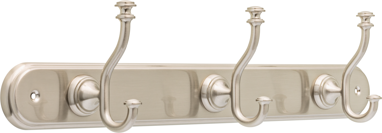 

Better Homes Gardens Safford 18 Hook Rack With 3 Hooks, Satin Nickel