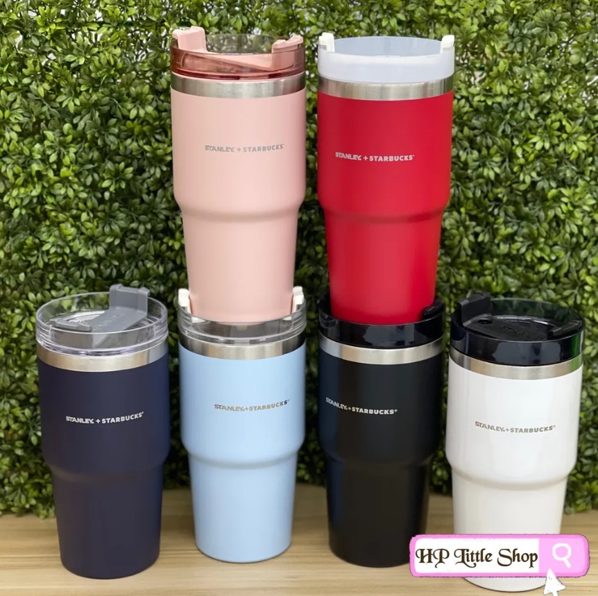 

Starbucks and Stanley mug co-branded 20oz Tumbler stainless steel straw vehicle-mounted American cup large-capacity desktop cup office 0612, Multi-color