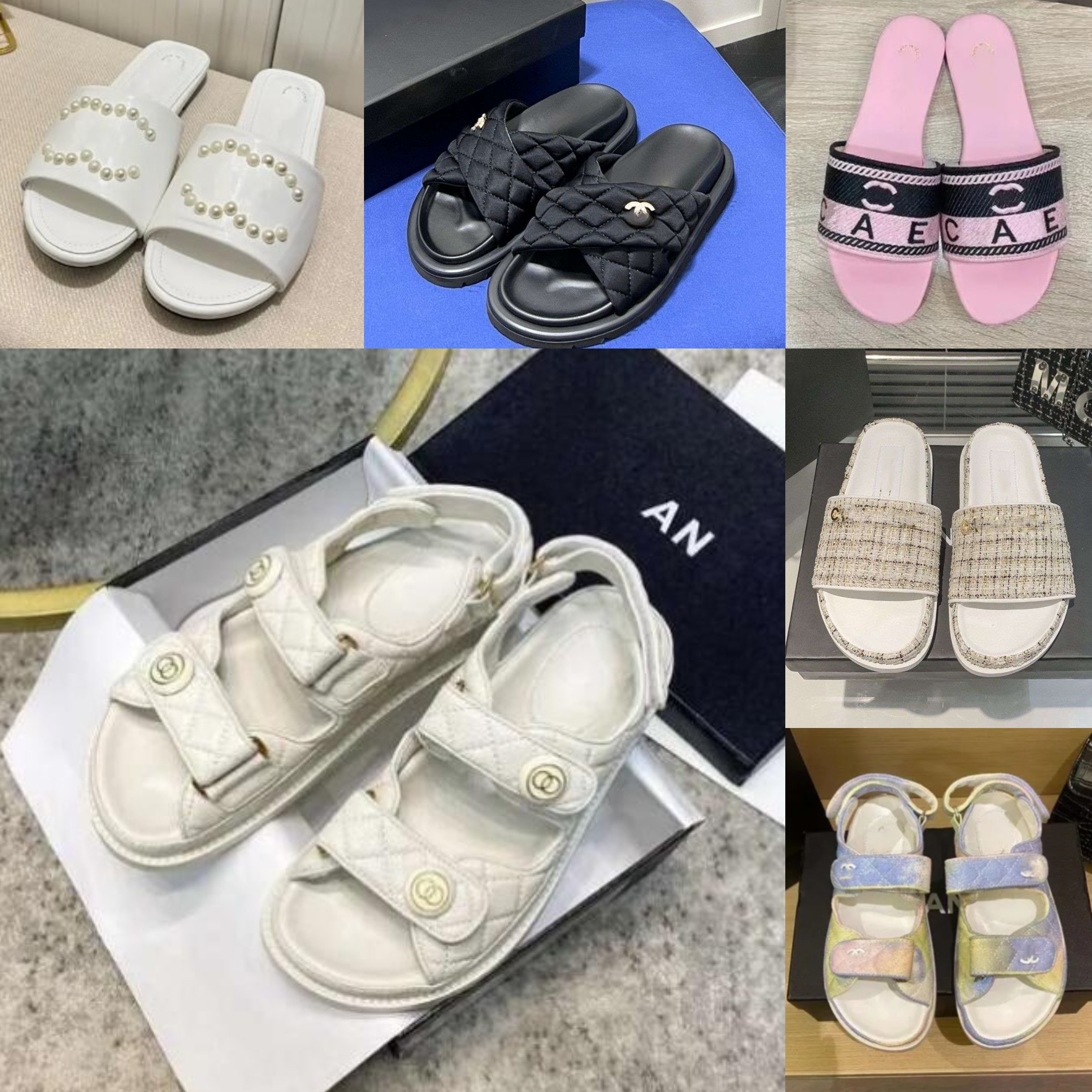 

designer sandals slippers Cowhide sandals Flat shoes Women casual designer Outdoor luxury slippers Women's versatile flat bottomed comfortable beach sandals, As shown in the picture