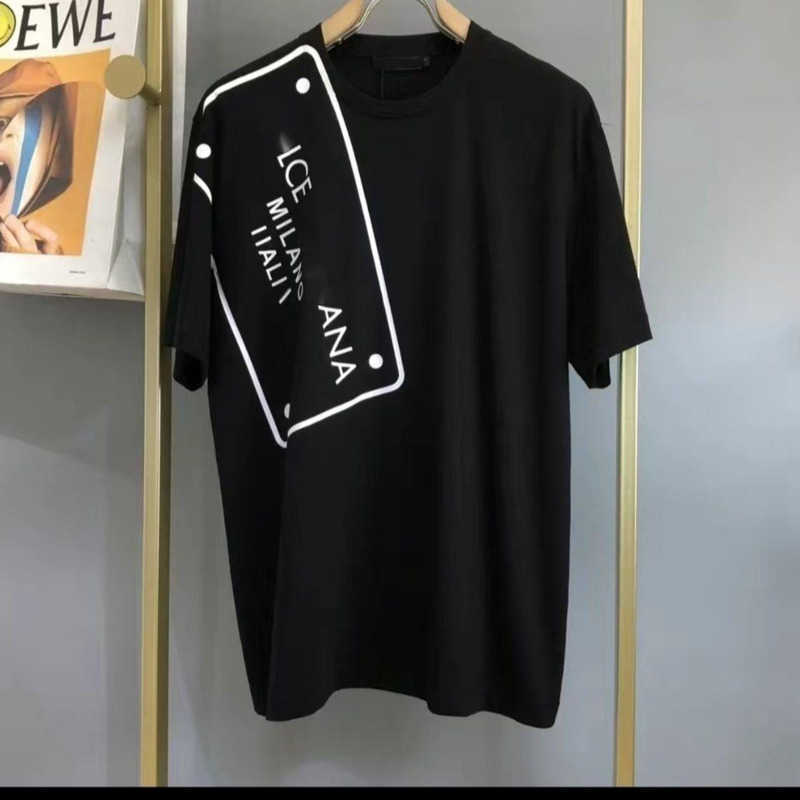 

Summer short sleeved Tshirt mens sweatshirt D 23 G designer tshirt men women pullover shirt letter printed cotton tee 4xl 5xl, Black-1