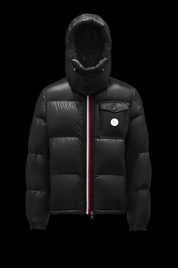 

Montbeliard Kid down jacket Double Zipper Colorful Placket children puffer jacket Chest Logo coat Size, Black