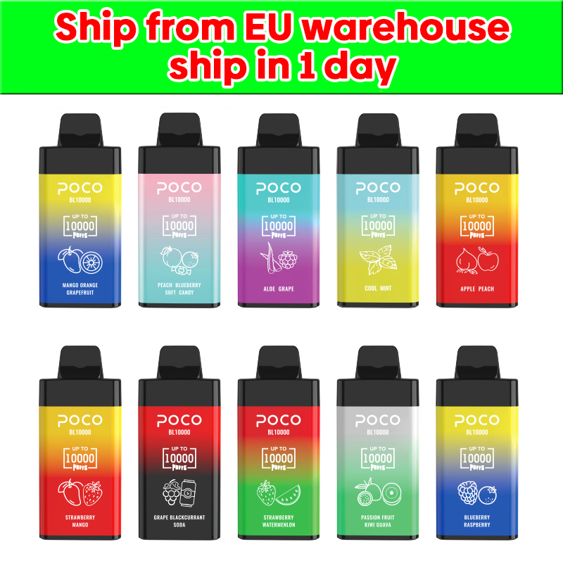 

EU warehouse Original e cigarette disposbale vapes BL10000 Prefilled 20ml Pod 10000 Puffs 650mah Mesh coil Type C rechargeable port