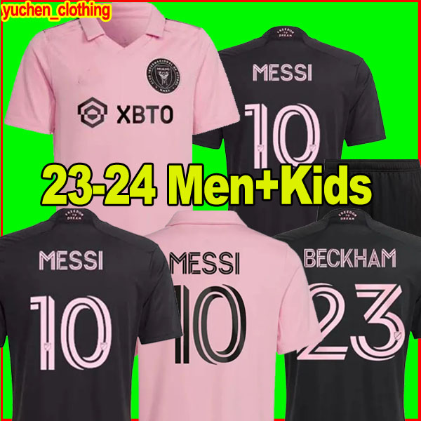 

2023 2024 Inter Miami Soccer Jerseys CF MESSIS Matuidi HIGUAIN CAMPANA YEDLIN BECKHAM MLS 23 24 football men kids Player Fans version shirt kits child adult uniform, 22-23 away+patch2